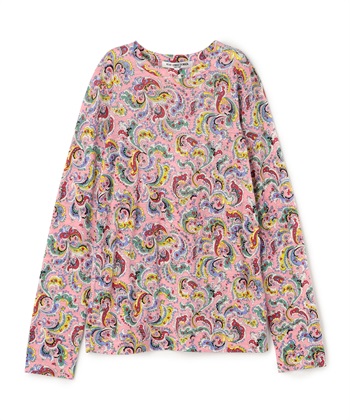 ペイズリー柄カットソー(ピンク-9号)