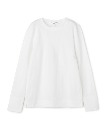 ランダムリブ編みプルオーバー長袖トップス(オフホワイト-9号)