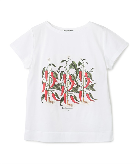 プラントプリント柄Tシャツ