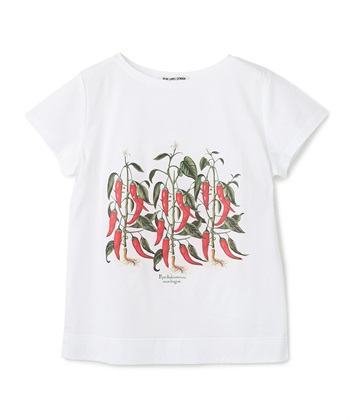 プラントプリント柄Tシャツ(とうがらしプリント-9号)
