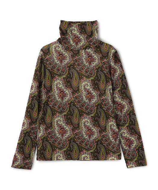 ペイズリー柄ハイネックカットソー 49AV JUNKO SHIMADA｜クロスプラス