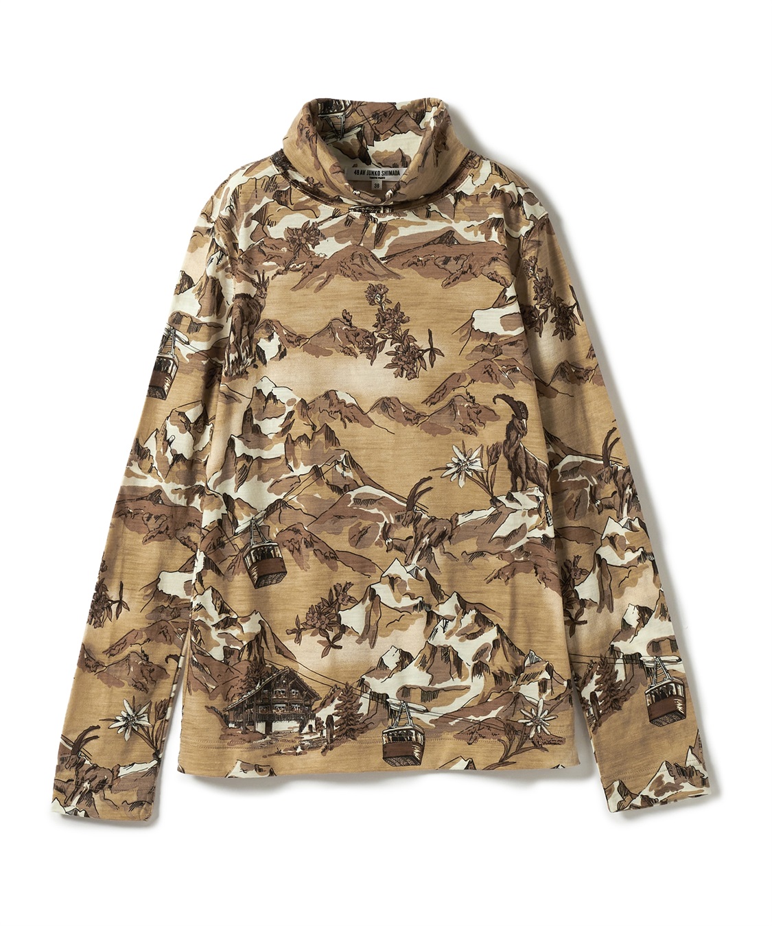 むし スノーマウンテンプリント柄カットソー 49AV JUNKO SHIMADA｜クロス