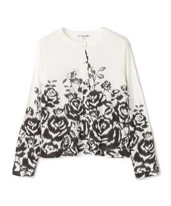 フラワー柄カーディガン(チャコール-9号)