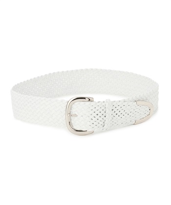 レザーメッシュベルト(ホワイト-フリー)