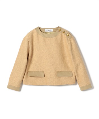 ツイードプルオーバーブラウス(キャメル-9号)