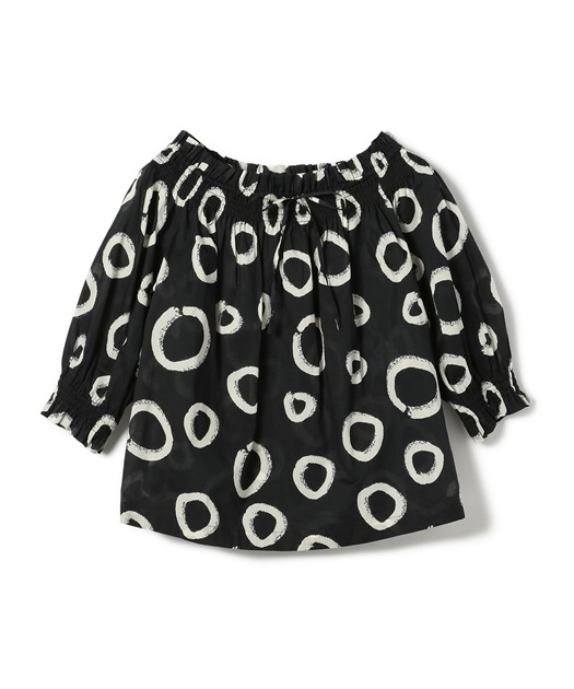 49AV JUNKO SHIMADA サークルプリントプルオーバーブラウス