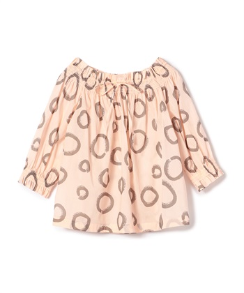 サークルプリントプルオーバーブラウス(ピンク-9号)