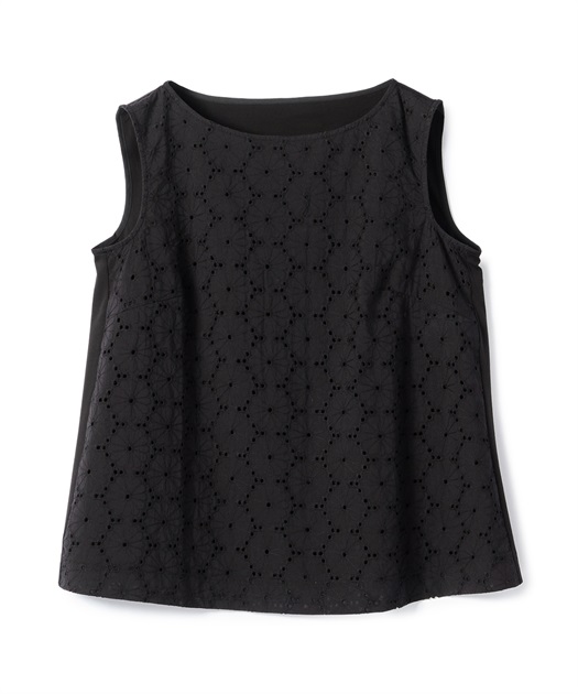 49AV JUNKO SHIMADA カットワークレースノースリーブブラウス