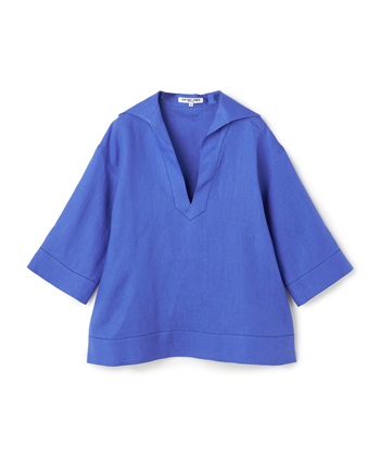 リネンスキッパーブラウス(ブルー-9号)