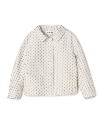 ドット風ジャカードジャケット(ベージュ-9号)