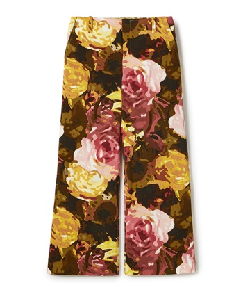 ローズ柄ワイドパンツ(ピンク-9号)