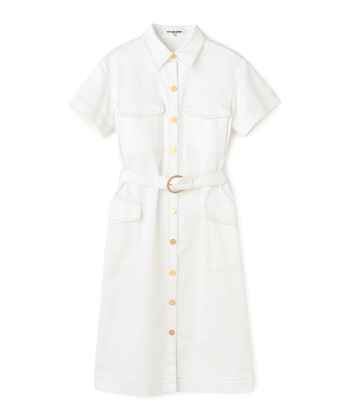 半袖シャツワンピース(オフホワイト-9号)