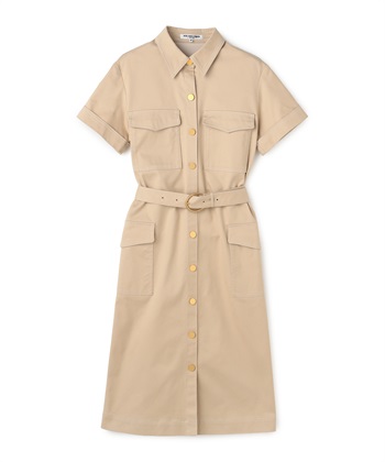 半袖シャツワンピース(ベージュ-9号)
