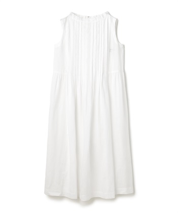 リネンノースリーブワンピース(ホワイト-9号)