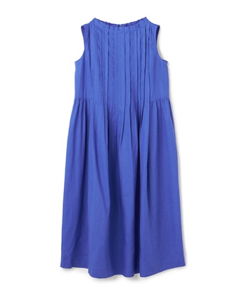 リネンノースリーブワンピース(ブルー-9号)