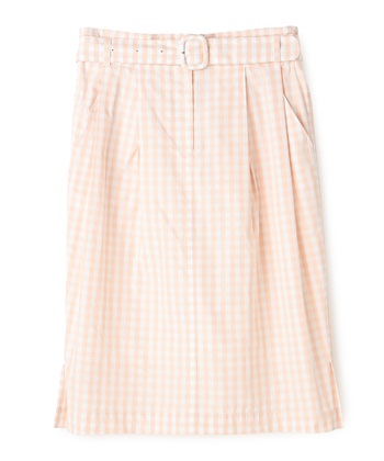 ギンガムチェック柄スカート(ピンク-9号)