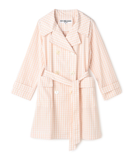 49AV JUNKO SHIMADA ギンガムチェック柄コート