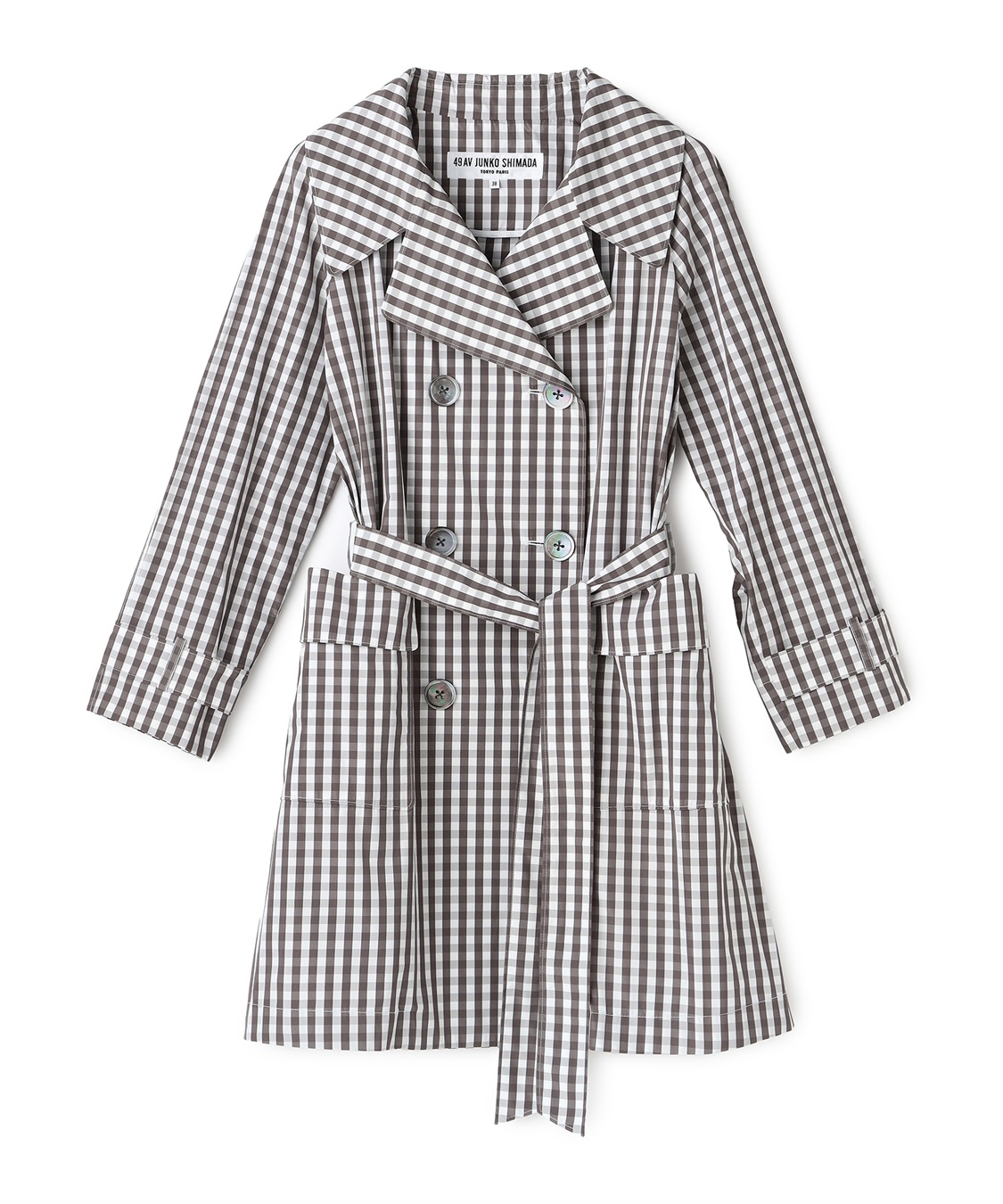49AV JUNKO SHIMADA ギンガムチェック柄コート_variation_1