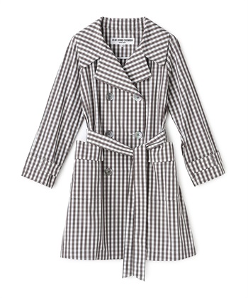 ギンガムチェック柄コート(チャコール-9号)