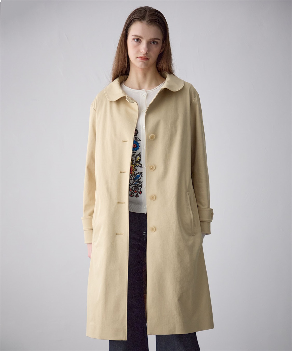 49AV JUNKO SHIMADA ライナーつき丸襟コート_main