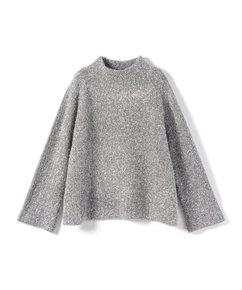 モールヤーンハイネックニット(ライトグレー-9号)