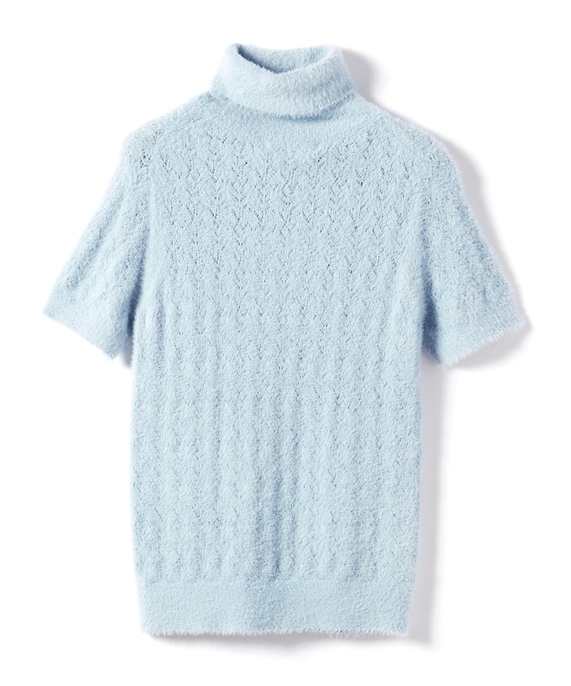 49AV JUNKO SHIMADA 透かし編みタートルネック半袖ニット_variation_3