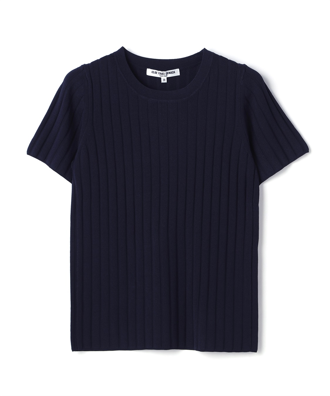 TIME SALE】リブニット半袖プルオーバー 49AV JUNKO SHIMADA｜クロス