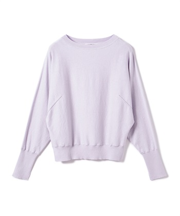 コットンシルクカシミヤニットトップス(ラベンダー-9号)