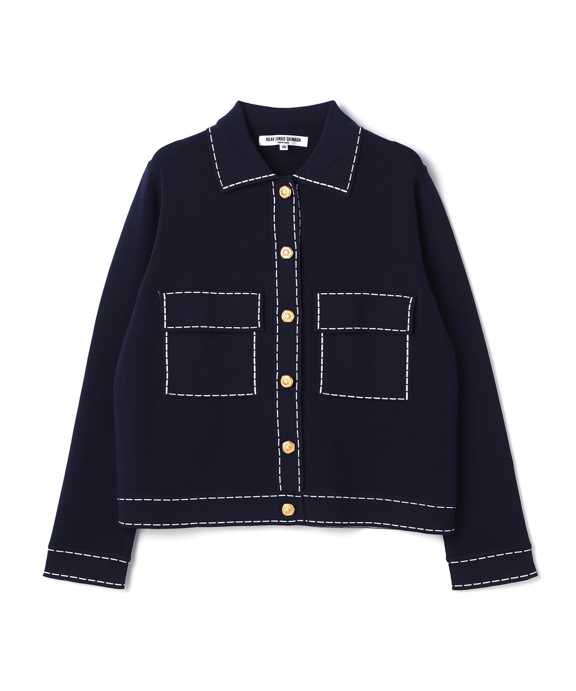 TIME SALE】配色ラインニットカーディガン 49AV JUNKO SHIMADA｜クロス