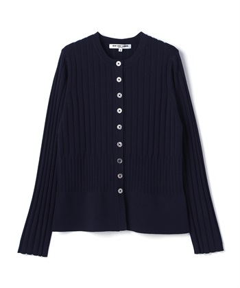 リブニットカーディガン(ネイビー-9号)