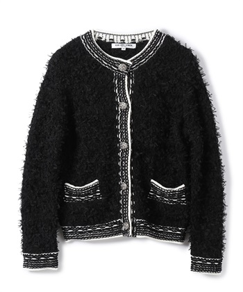 チュールリボンカーディガン(ブラック-9号)