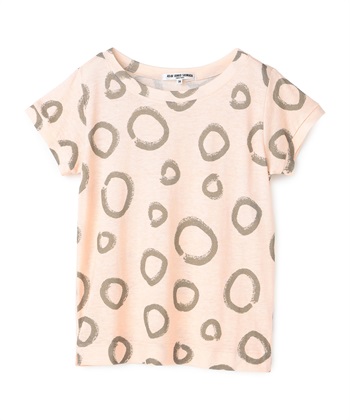 サークル柄半袖Tシャツ(ピンク-9号)