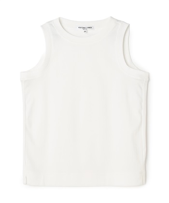 クルーネックノースリーブカットソー(オフホワイト-9号)