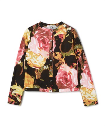 ローズ柄カーディガン(ピンク-9号)