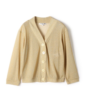 ラメニットカーディガン(ゴールド-9号)