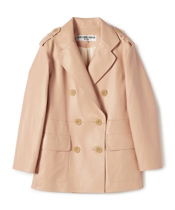 レザーダブルジャケット(アイボリー-9号)