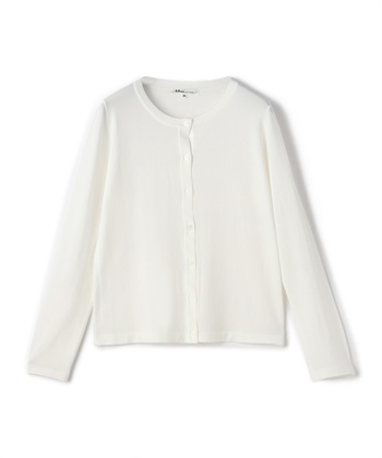 【CHRISTMAS SALE】接触冷感クルーネックカーディガン(オフホワイト-9号)