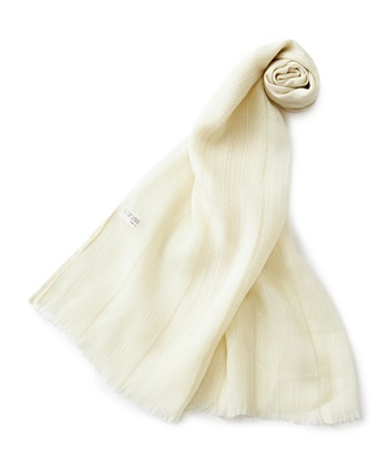 【BLACK FRIDAY】リブ編みMIXストール(アイボリー-フリー)