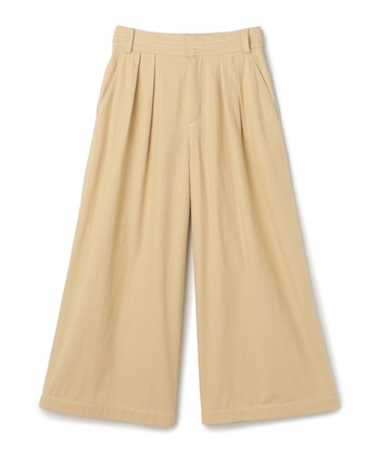 タック入りワイドパンツ(ベージュ-7号)