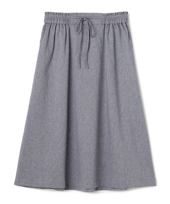 【BLACK FRIDAY】コットンツイルフレアスカート(ネイビー-7号)