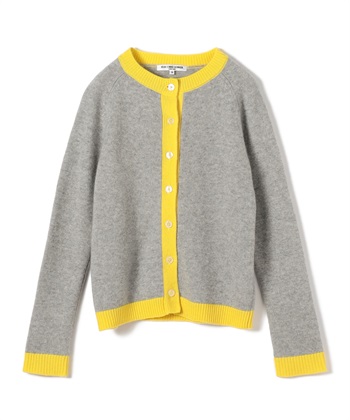 【24時間限定 FLASH SALE】【WEB限定】カシミヤ配色ニットカーディガン(ライトグレー-7号)