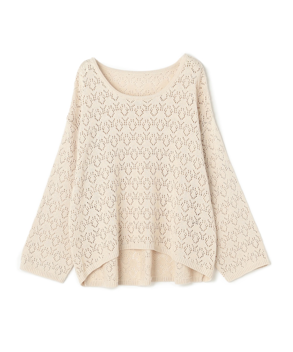 anyfee 【anyfee/プラスサイズ】透かし編みニットプルオーバー_variation_1