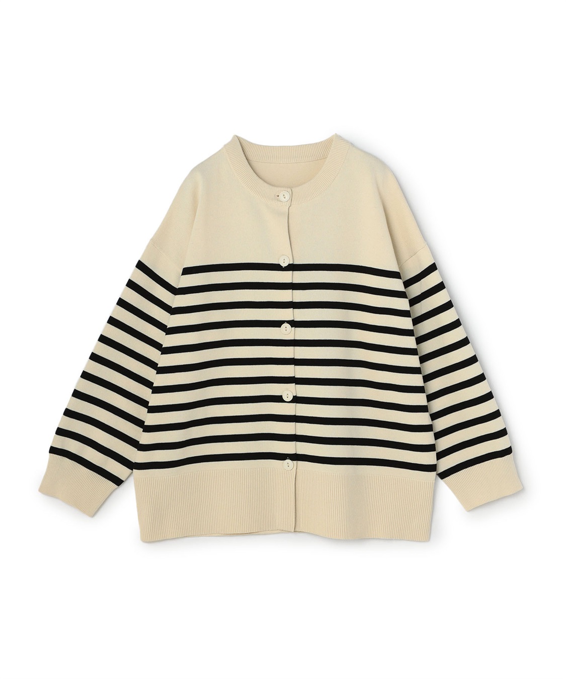 anyfee 【anyfee/プラスサイズ】スウェットライクニットカーディガン_variation_1