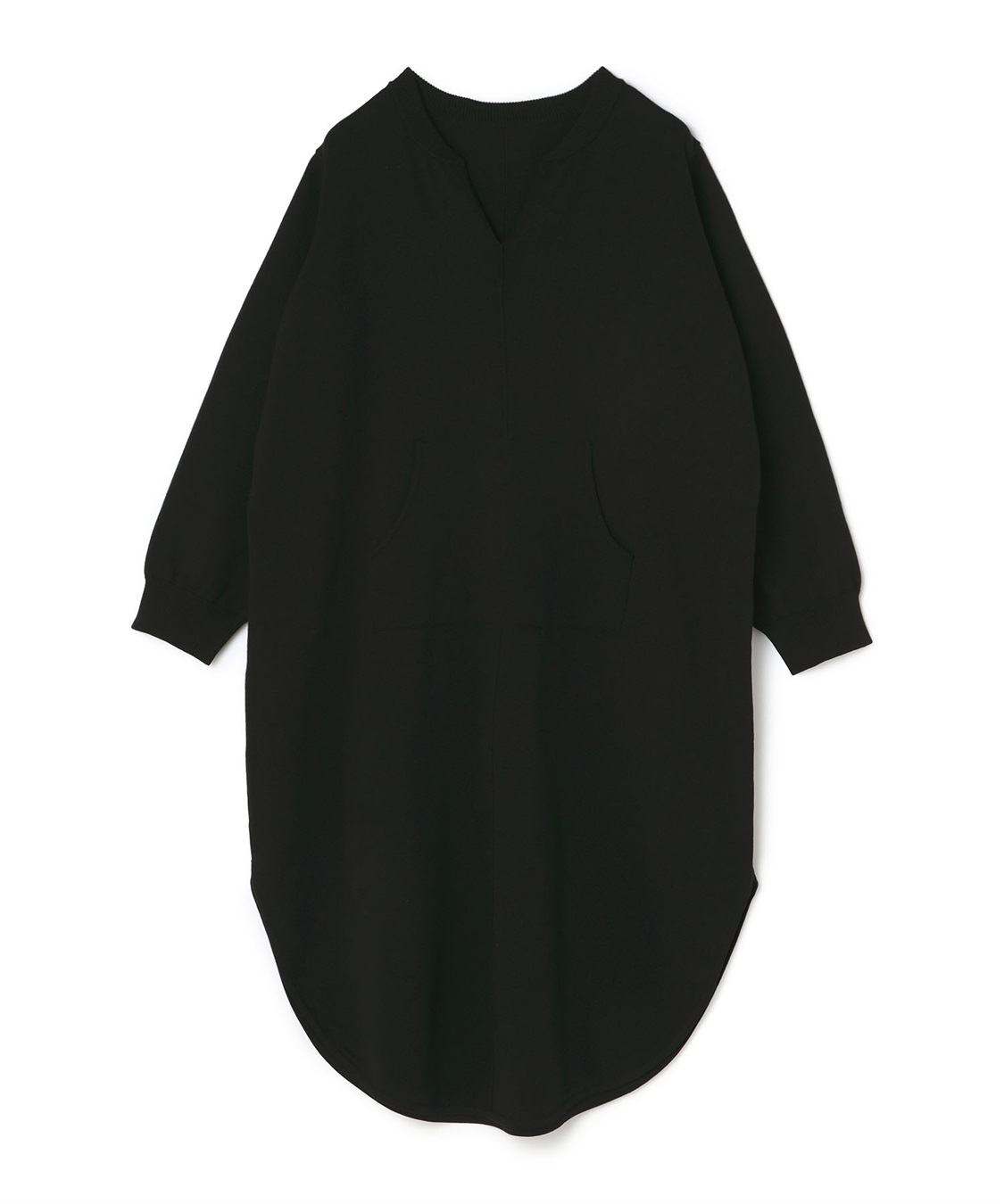 anyfee 【anyfee/プラスサイズ】キーネックスウェットライクワンピース_variation_1