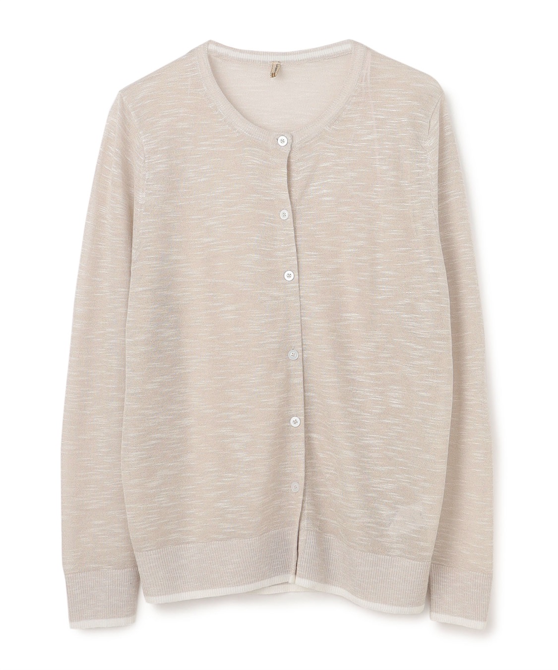 anyfee 【anyfee/プラスサイズ】スラブメランジシアークルーネックカーディガン_variation_1