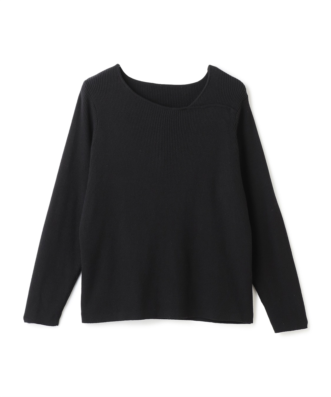 anyfee 【anyfee/大きいサイズ】アシメネックリブニット_variation_1
