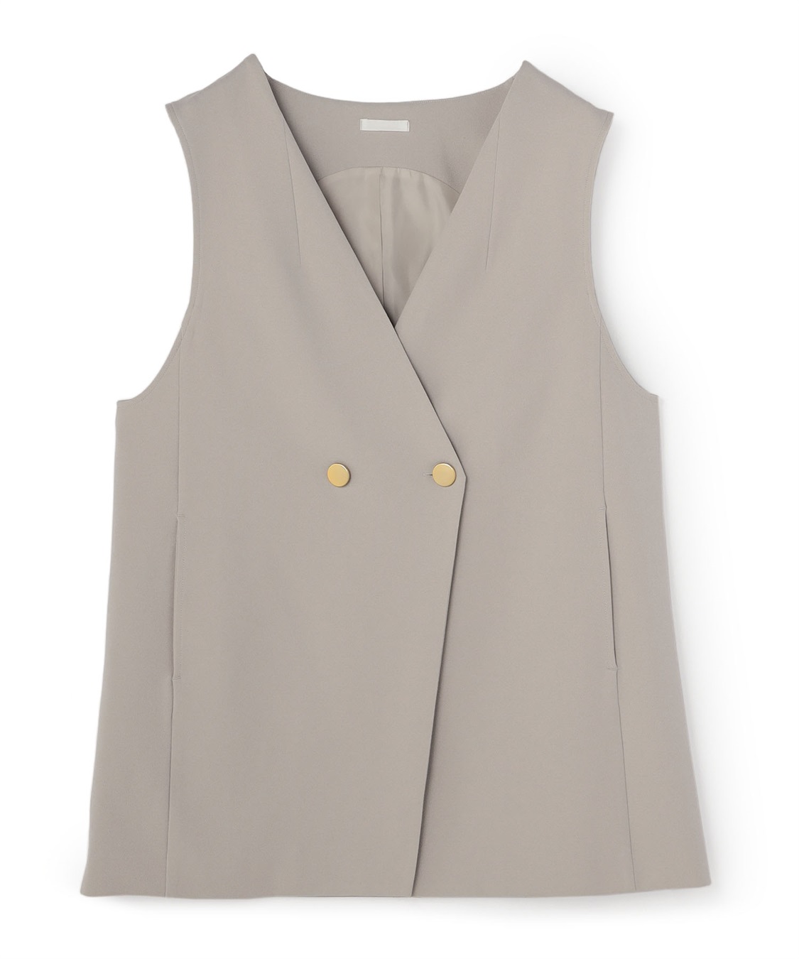 Life Style by cross marche 【anyfee/プラスサイズ】ニットジョーゼットジレ_variation_2