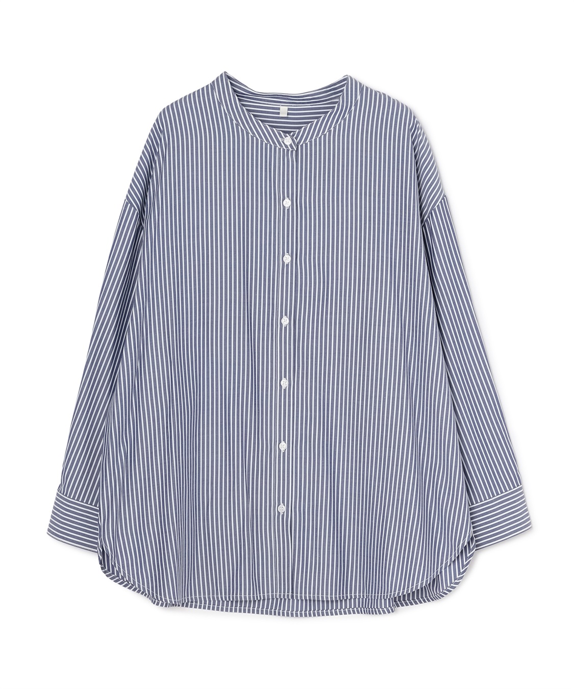 anyfee 【anyfee/プラスサイズ】バンドカラーストライプシャツ_variation_2