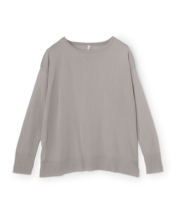 【anyfee/プラスサイズ】シアーニットプルオーバー（新色追加）《接触冷感》(グレー（終了）-LL)