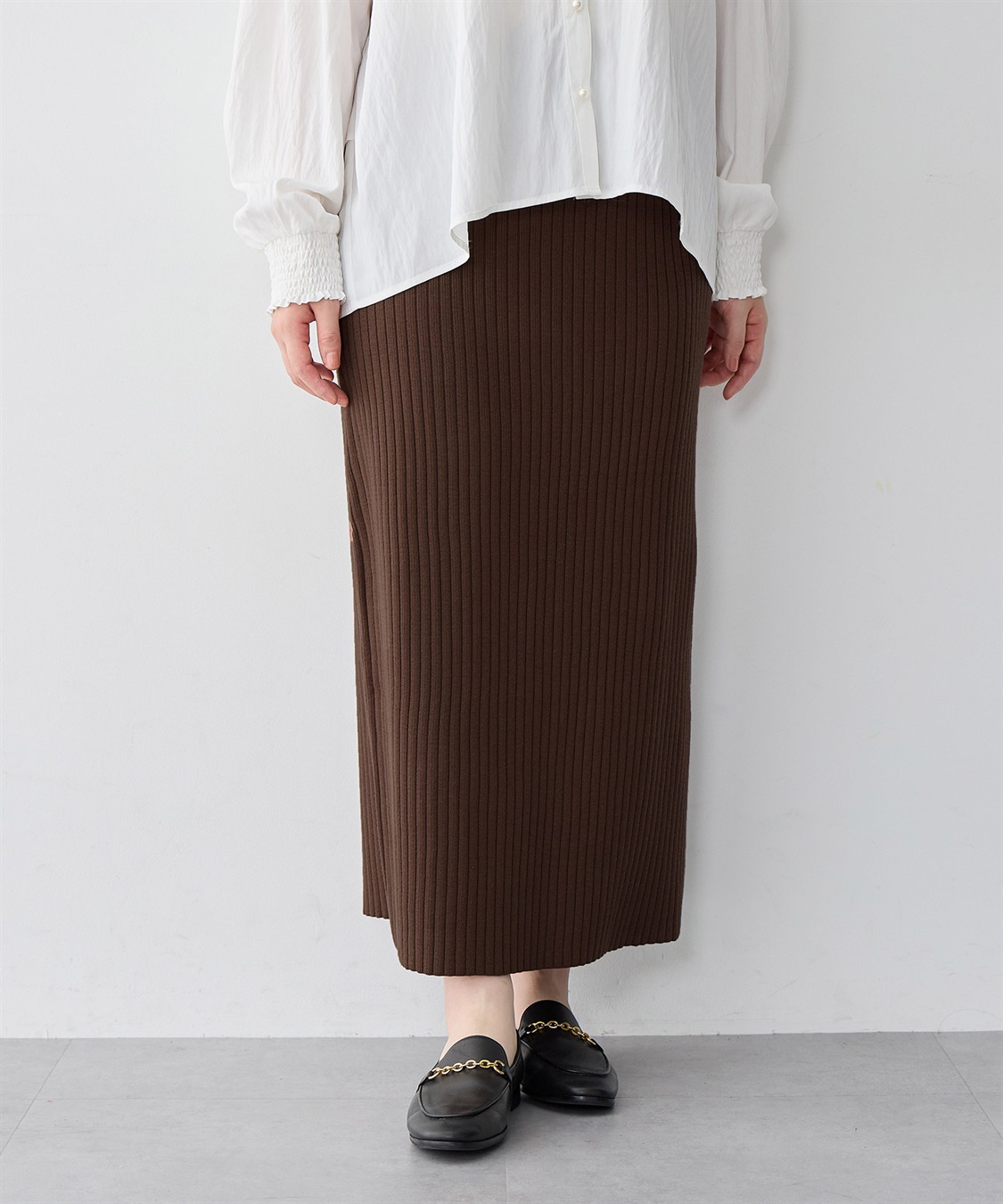 anyfee 【anyfee/プラスサイズ】ウォームタッチリブニットタイトスカート《低身長サイズ有》◆新色追加◆_variation_5
